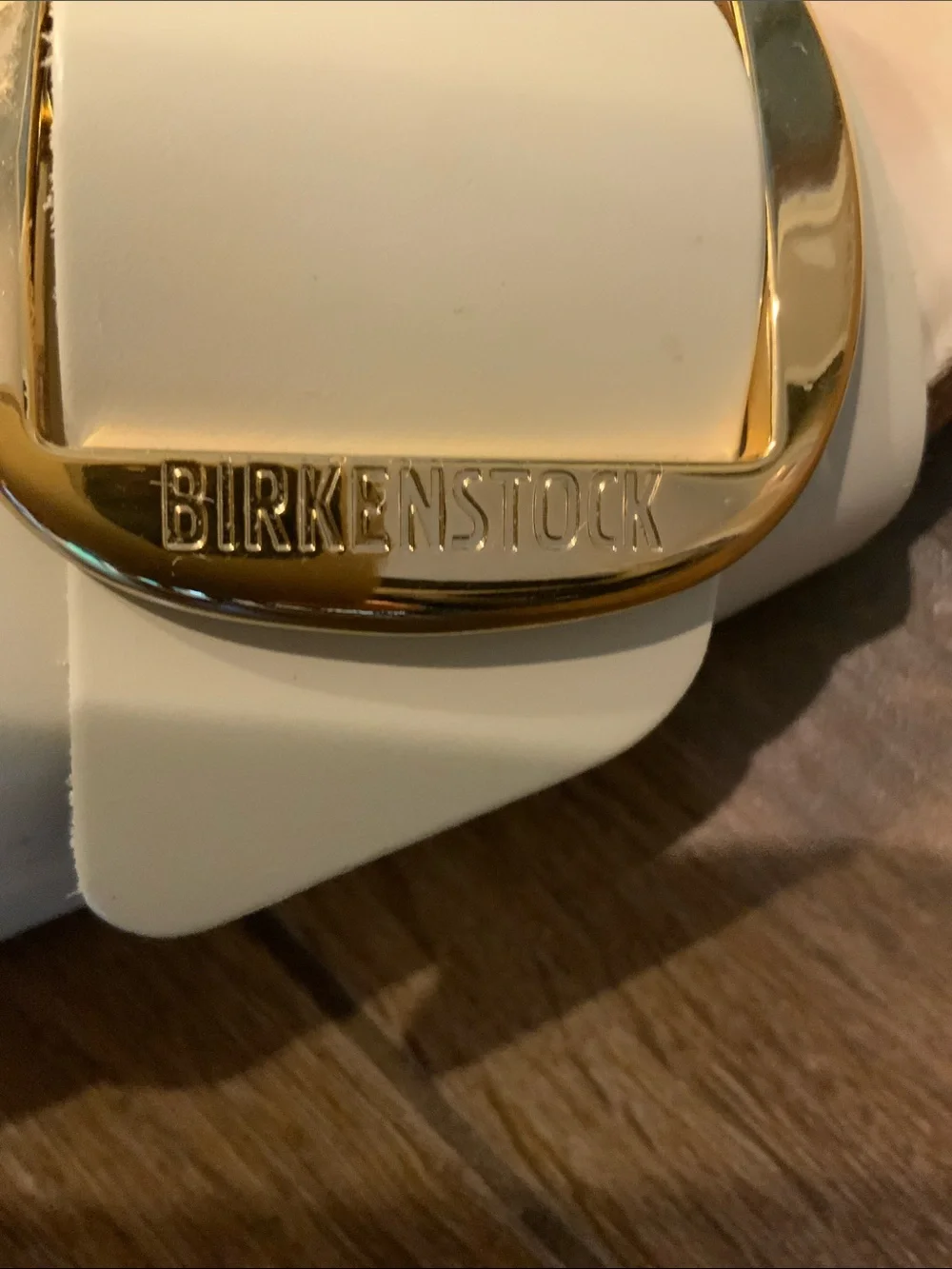 Birkenstock Madrid Big Buckle High Shine Oyster, Leather